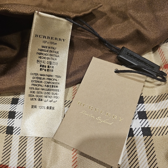 Brand New BURBERRY Silk Scarf Shawl - Picture 7 of 9